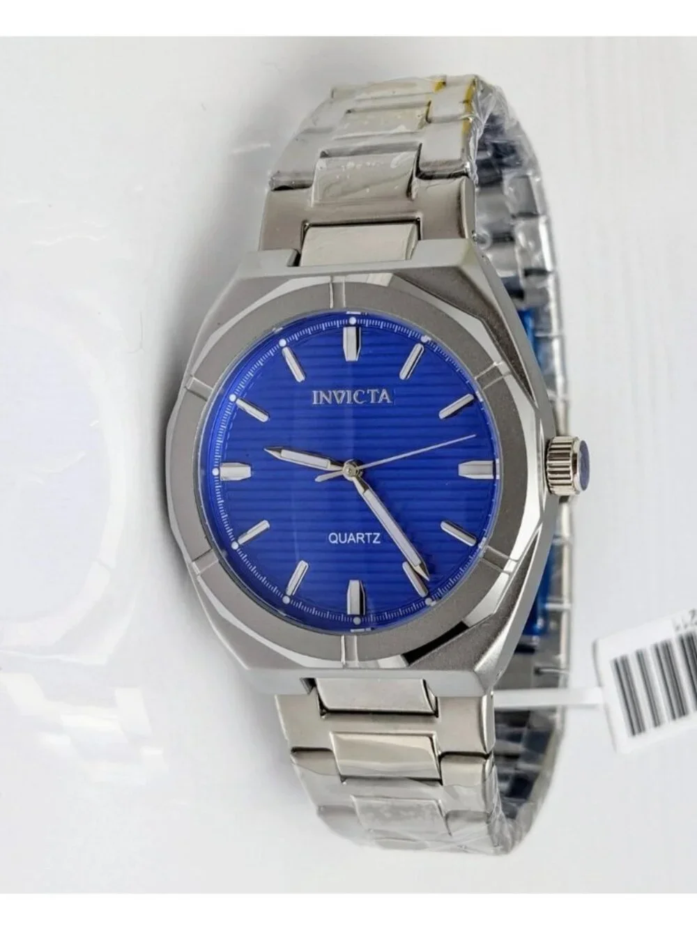 Men's Invicta Celestial Polaris Watch Brushed Steel Blue Dial Quartz Movement